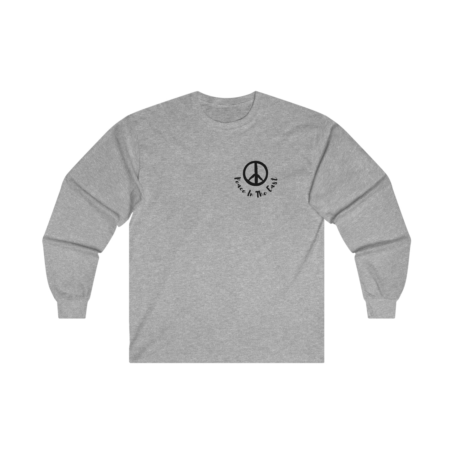 Peace In The East Ultra Cotton Long Sleeve Tee Sport Grey