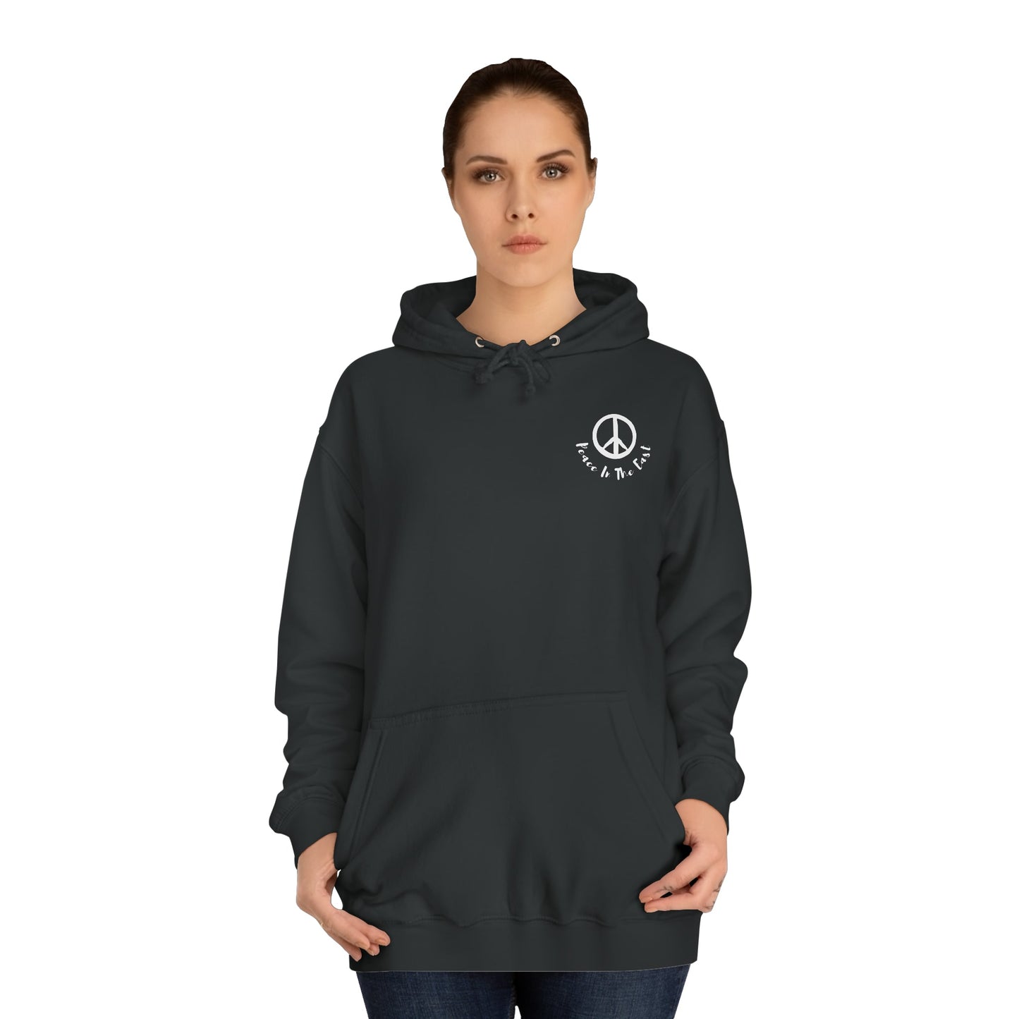 Peace In The East Unisex College Hoodie Jet Black