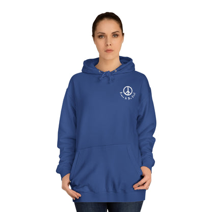 Peace In The East Unisex College Hoodie Royal Blue
