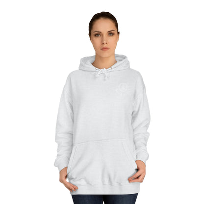 Peace In The East Unisex College Hoodie Heather Grey